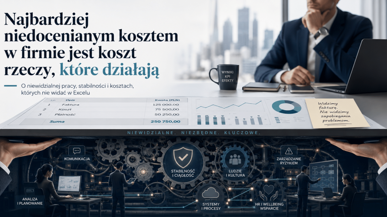 Najbardziej niedocenianym kosztem w firmie jest koszt rzeczy, które działają